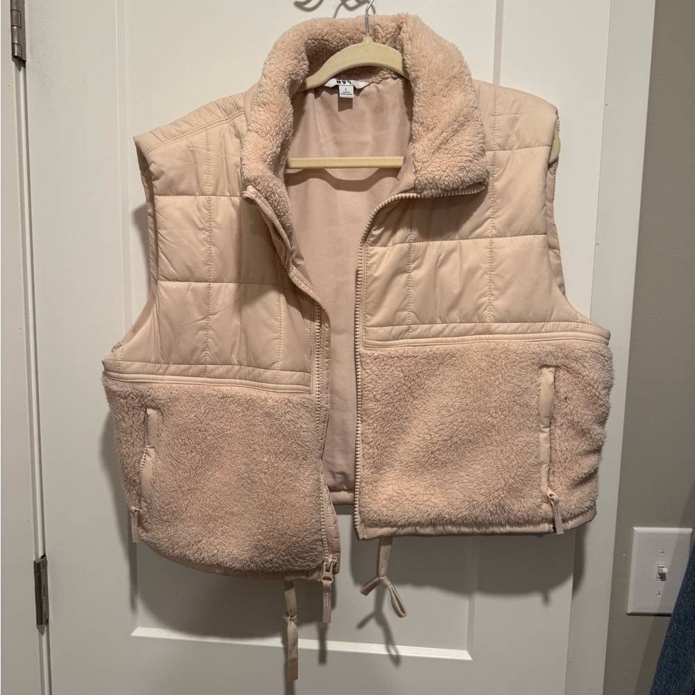 JoyLab Cream Puffer Vest